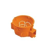 Instaliacinė dėžutė betonui, 1 vieta, H41mm, D63mm, Oranžinė