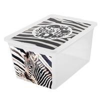 Laikymo dėžė X box Deco Zebra 30L Skaidri