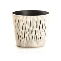 Gėlių vazonas Sandy Round 22x26cm, kreminis