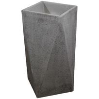Gėlių vazonas Stiklo pluošto Geometrinės formos Pilkas 50x50x80cm