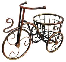 Gėlių vazono stovas Dviračio formos Metalo Bronzos spalvos 37x25cm