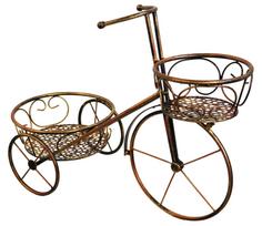 Stovas gėlių vazonams Dviračio Formos Bronzos 55x25x43cm