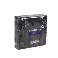 Servetėlės popierinės juodos spalvos 38x38 cm 30 vnt Colorparty 29270