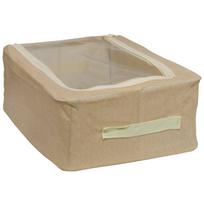 Daiktadėžė 40x30x15cm su langeliu Smėlio spalvos