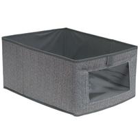 Daiktadėžė 40x25x20cm su langeliu Pilka