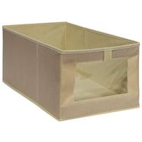 Daiktadėžė 40x25x20cm su langeliu Smėlio spalvos