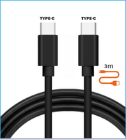 Įkrovimo laidas Type-C su Type-C 3m