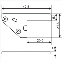 LED profilio užbaigimo elementas STEP10 Juodas