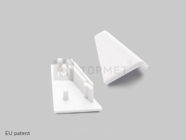 Led profilio užbaigimo elementas CORNER10 Baltas