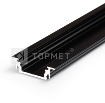 Led juostos profilis GROOVE14 EF/TY juodai anoduotas 3m