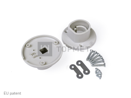 Laikikliai LED juostos profilio OVAL20 Pilki