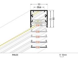 Led juostos profilis PHIL 53 Juodas 3m