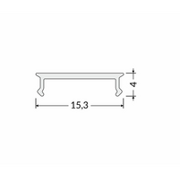 Led juostos profilio dangtelis C3 Click Juodas 2m