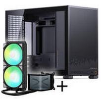 Jonsbo D32 STD PC-Gehäuse + TRYX PANORAMA SE Komplett-Wasserkühlung, ARGB - 240mm, schwarz