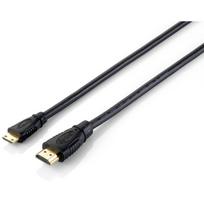 Equip micro HDMI adapter - Video-/Audio-/Netzwerkkabel - HDMI - HDMI, 19-polig (M) - Mini-HDMI, 19-polig (M) - 1,0m - Schwarz (119306)