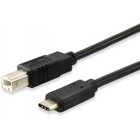Equip USB Kabel 2.0 C-B St/St 1.00m schwarz Polybeutel