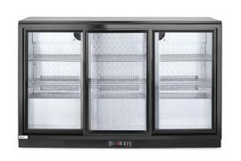 Trejų stumdomų durų baro šaldytuvas , Arktic, 254L, Juodas, 220-240V/160W, 1350x520x(H)865mm