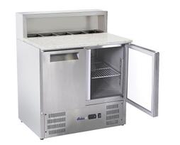 2 durų šaldytuvo stalas su antstatu ir granito stalviršiu, Arktic, 247L, 230V/145W, 900x700x(H)1070mm