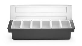 Barmeno dėžutė gėrimų priedams – 6 įdėklai, BarUp, 480x150x(H)100mm