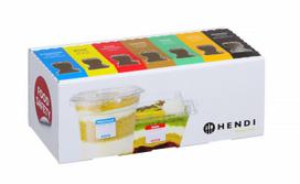 Food Safety daugkartinio naudojimo etikečių rinkinys kiekvienai savaitės dienai su tiektuvu , HENDI, 240x80x(H)100mm