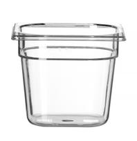Talpykla GN 1/6 iš polikarbonato, HENDI, Profi Line, GN 1/6, 2,4L, Permatomas, 176x162x(H)150mm
