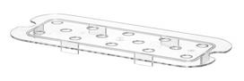 Grotelės gastro talpykloms GN iš polikarbonato, HENDI, Profi Line, GN 1/3, Permatomas, 266x116mm