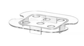 Grotelės gastro talpykloms GN iš polikarbonato, HENDI, Profi Line, GN 1/6, Permatomas, 118x106mm