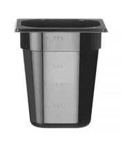 GN talpykla 1/6 iš juodo polikarbonato, HENDI, Profi Line, GN 1/6, 3,4L, Juodas, 176x162x(H)200mm