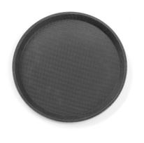Serviravimo padėklas iš polipropileno, neslystantis, apvalus, juodas, HENDI, ⌀410x(H)20mm