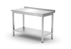Sieninis stalas su lentyna – susukamas, gylis 600 mm, HENDI, Profi Line, 1200x600x(H)850mm