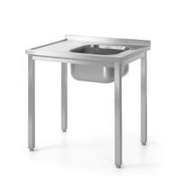 Stalas su plovimo vonia – suvirintas, gylis 600 mm, HENDI, Profi Line, 1000x600x(H)850mm