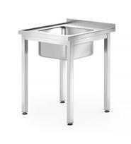 Stalas su kriaukle – susukamas varžtais, gylis 700 mm, HENDI, Profi Line, 600x700x(H)850mm