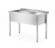 Stalas su viena plovimo vonia – suvirintas, gylis 700 mm, kameros aukštis 300 mm, HENDI, Profi Line, 1000x700x(H)850mm