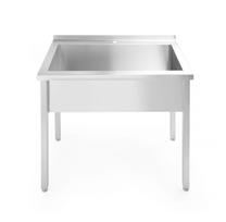 Stalas su viena plovimo vonia, be galinio bortelio – surenkamas, gylis 600 mm, HENDI, Budget Line, 1000x600x(H)850mm
