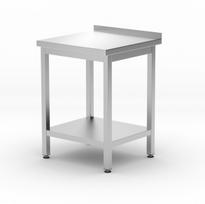 Sieninis stalas su lentyna – susukamas, gylis 600 mm, HENDI, Kitchen Line, 600x600x(H)850mm