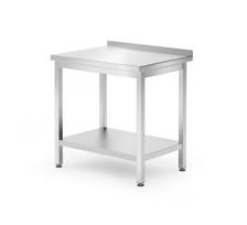 Sieninis stalas su lentyna – susukamas, gylis 600 mm, HENDI, Kitchen Line, 800x600x(H)850mm