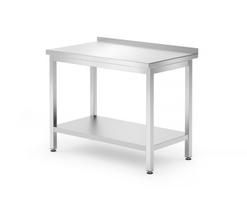 Sieninis stalas su lentyna – susukamas, gylis 600 mm, HENDI, Kitchen Line, 1000x600x(H)850mm