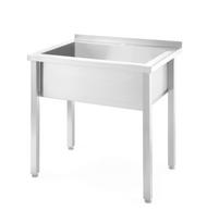 Stalas su vienu plovimo vonia, suvirintas, HENDI, Kitchen Line, 800x600x(H)850mm
