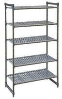 Stelažas sandėliavimui Camshelving Basics Plus iš kompozitinės medžiagos su 4 vėdinamomis lentynomis, Cambro, Camshelving, 915x540x(H)1830mm