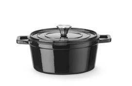 Emaliuotas ketaus puodas, HENDI, 3,7L, Juodas, 317x240x(H)105mm