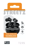 T235 TWS ausinės STREETZ, juodos / T235-BLK / 6612106