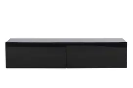 Fristad TV Stand 160x45x35 cm - MDF with Black Glossy PU Lacquer Painting