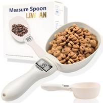 Virtuvinės svarstyklės LIVMAN X5 – skaitmeninis matavimo šaukštas sausiems ir šlapiems ingredientams, talpa iki 800g, komplekte yra CR2032 baterija