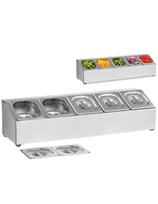 Stovas maitinimo konteineriams 5 x GN1/6 + 5 x konteineriai
