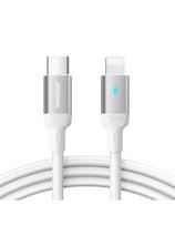 USB-C – žaibo kabelis su LED indikatoriumi 20W A10 Serija 1,2 m baltas