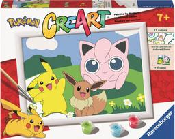Tapyba pagal numerius RAVENSBURGER CreArt Pokémon Group 24 x 18 cm.