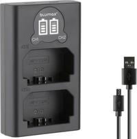 "Blumax Slim Dual Charger for Sony NP-FZ100 Batteries" - įkroviklis suderinamas su "Sony Alpha 6600 6700 A7 III 7RM3 / Alpha 9 III 9III 9S / A9 A9III A9S