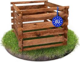 "Gartenwelt Riegelsberger" medinė komposto dėžė su medinių įdėklų sistema, ruda