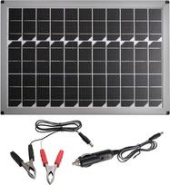 "HpLive" 18 V 20 W monokristalinė saulės baterija su USB įkrovikliu Nešiojamoji lauko saulės baterija su baterijos spaustuku, skirta stovyklavimui sode (30 x 40 cm, juoda)