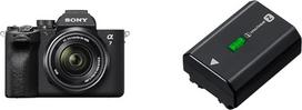 "Sony Alpha 7 IV" beveidrodis pilno kadro fotoaparatas ekspertams, įskaitant SEL2870 (33 MP, fokusavimas realiuoju laiku, 10 kadrų per sekundę, 4K 60p vaizdo įrašas, jutiklinis ekranas) + FZ100